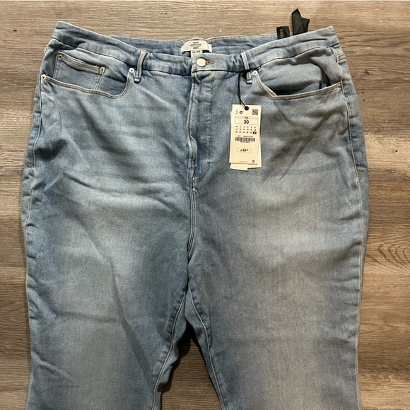 Good American x Zara Cola High Rise Skinny Jeans Light Wash New NWT - Picture 4 of 8